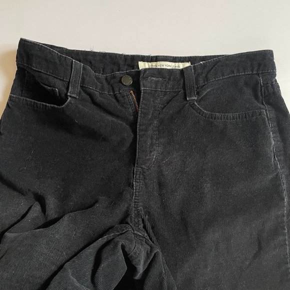 Black Sutton Straight Corduroy Pants - Picture 7 of 14